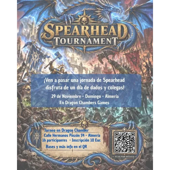 Cartel del torneo Spearhead de Age of Sigmar del 29 de noviembre